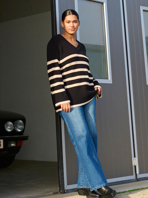 KANNA - Blå bootcut-jeans med stretch fra Kaffe Curve