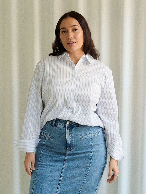 KCSELINA - Plus Size Skjorta fra Kaffe Curve