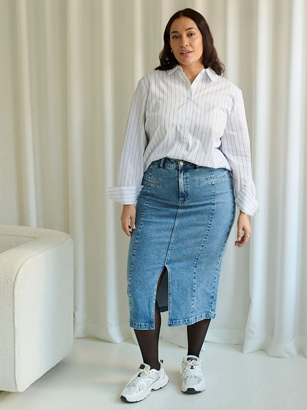 KCTHURA - Plus Size Kjol fra Kaffe Curve