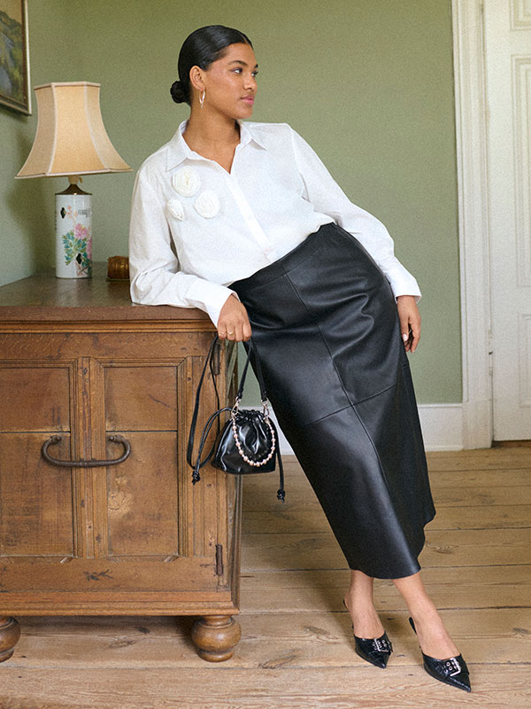 KCELSINA - Plus Size Kjol fra Kaffe Curve