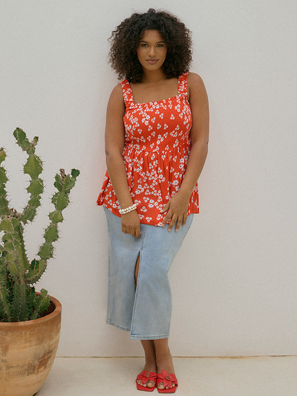 KCSINA - Plus Size Kjol fra Kaffe Curve