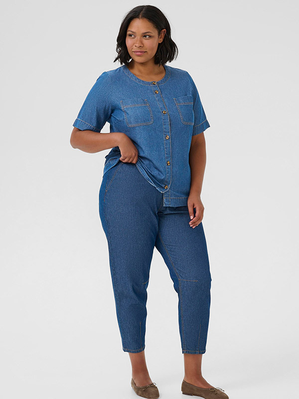 KCLOUISA - Plus Size Blus fra Kaffe Curve