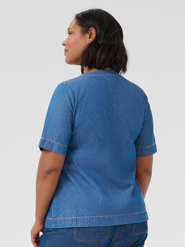 KCLOUISA - Plus Size Blus fra Kaffe Curve
