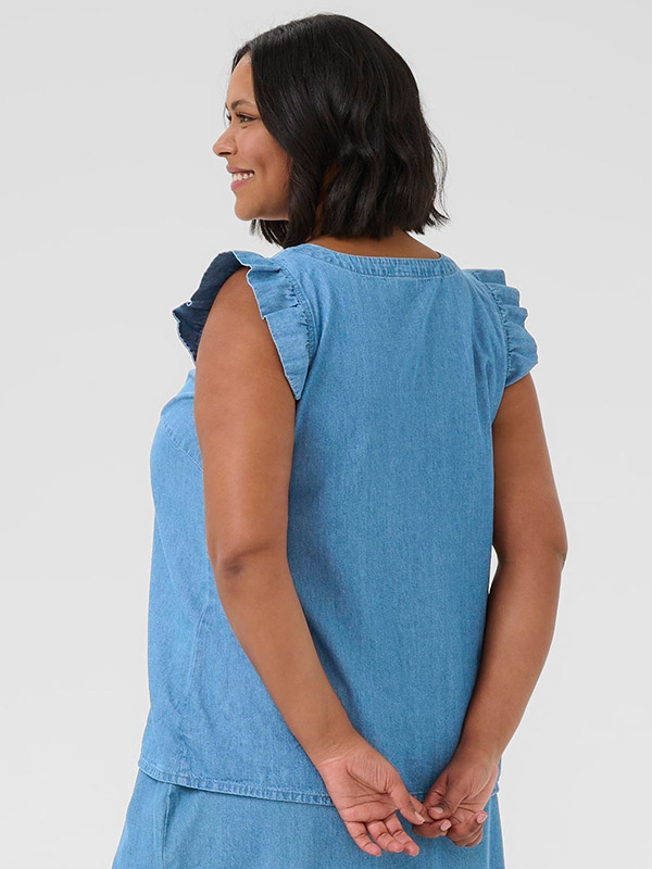 KCLOUISA - Plus Size Blus fra Kaffe Curve