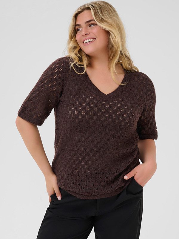 KCLOURA - Plus Size Tröja fra Kaffe Curve