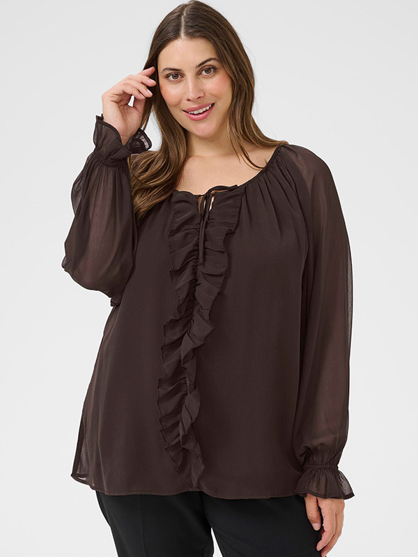 KCMILANNA - Plus Size Blus fra Kaffe Curve