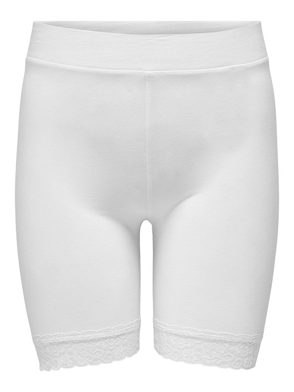 TIME - Vita shorts med spets fra Only Carmakoma