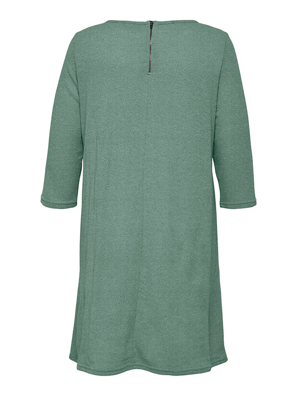 MARTHA - Grön jersey klänning med struktur fra Only Carmakoma