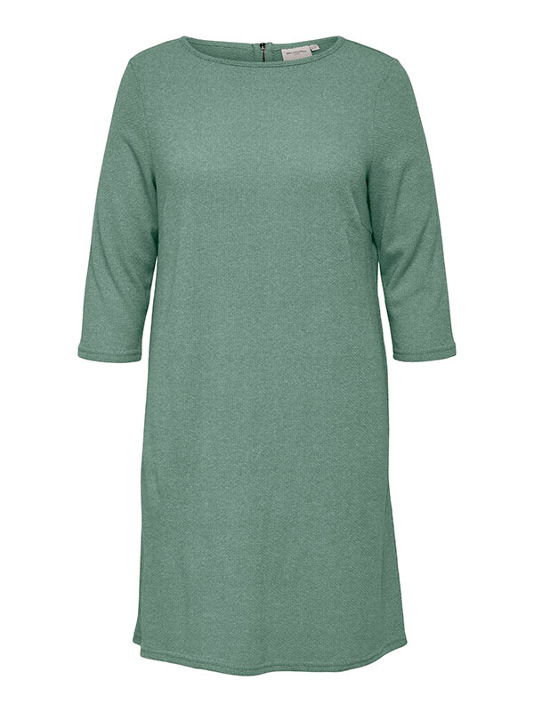 MARTHA - Grön jersey klänning med struktur fra Only Carmakoma