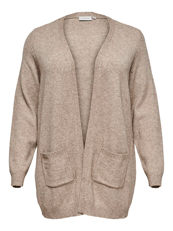 ESLY - Beige strik cardigan fra Only Carmakoma