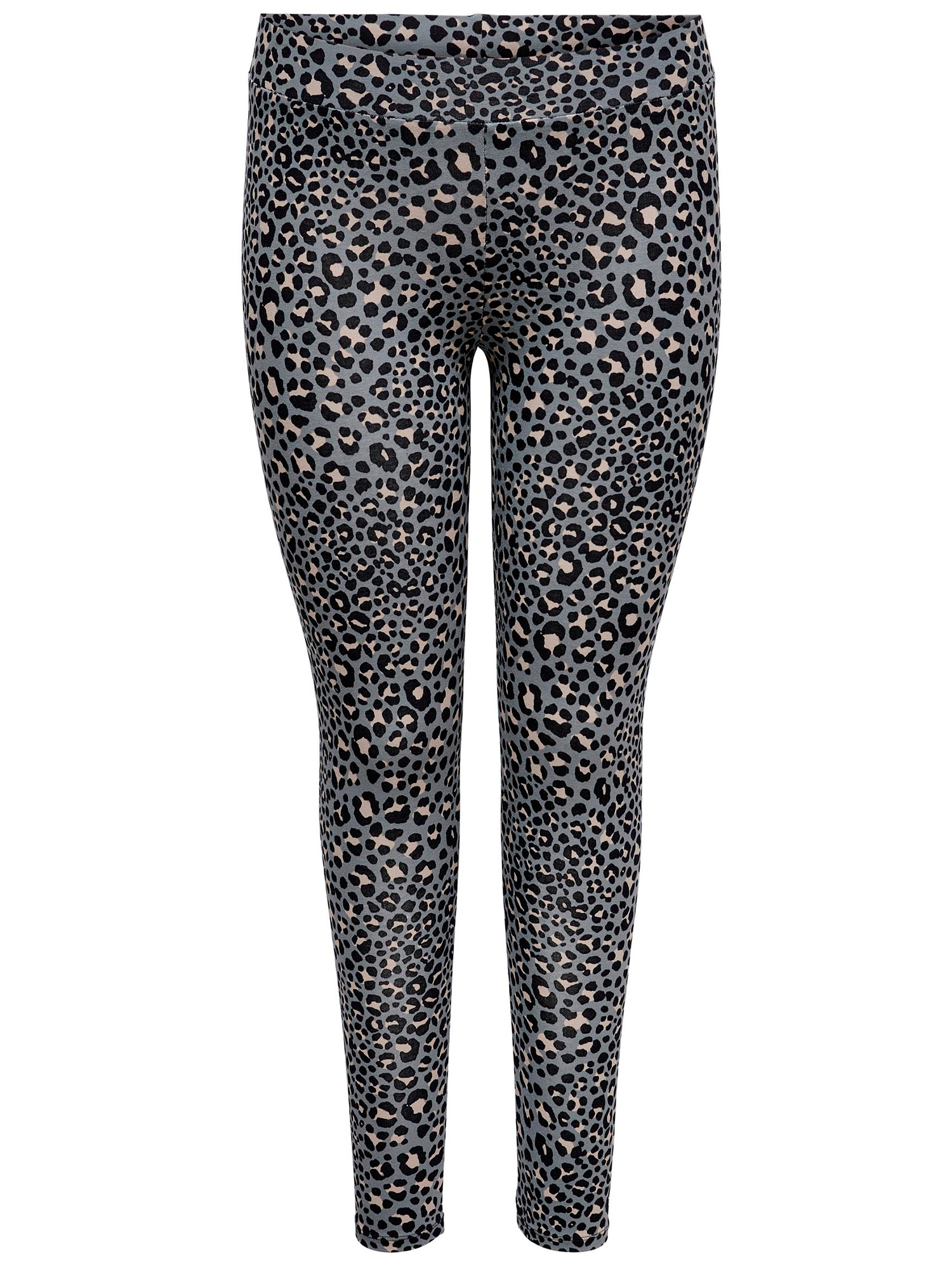 Cartime - Blågrå leggings med leo mönster fra Only Carmakoma