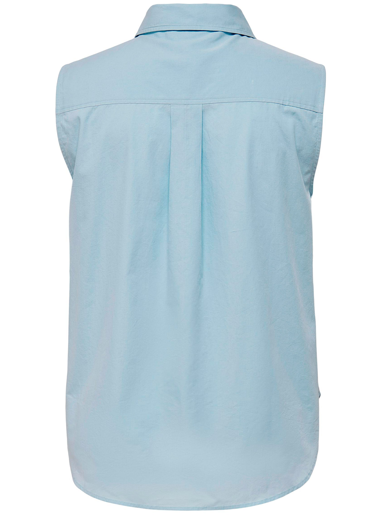 Carmillas - Ljusblå skjorta utan ärmar fra Only Carmakoma