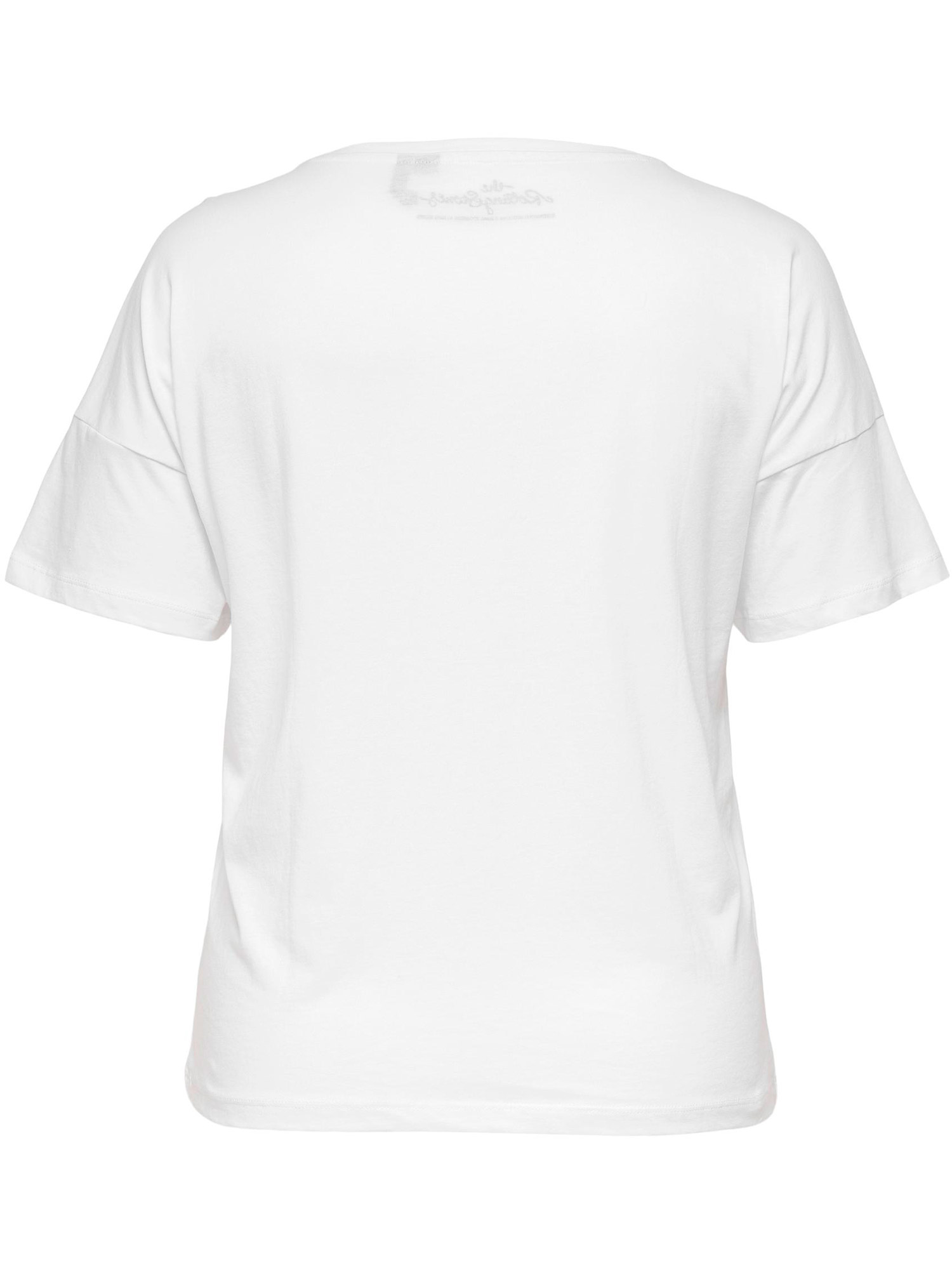 Carrolling - Vit bomulls-t-shirt med smart tryck fra Only Carmakoma