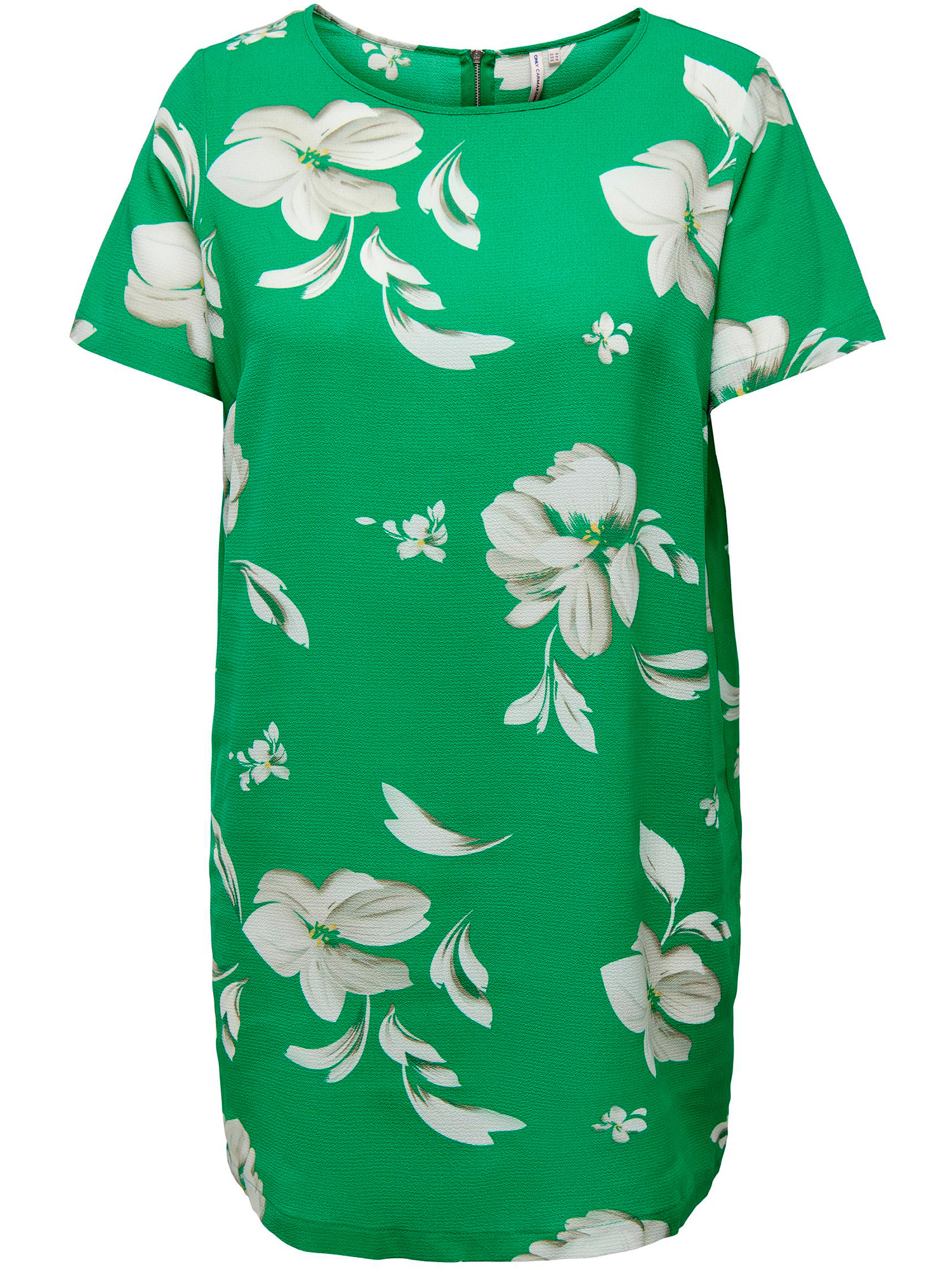 Carluxmille - Grön klänning med vackra blommor fra Only Carmakoma