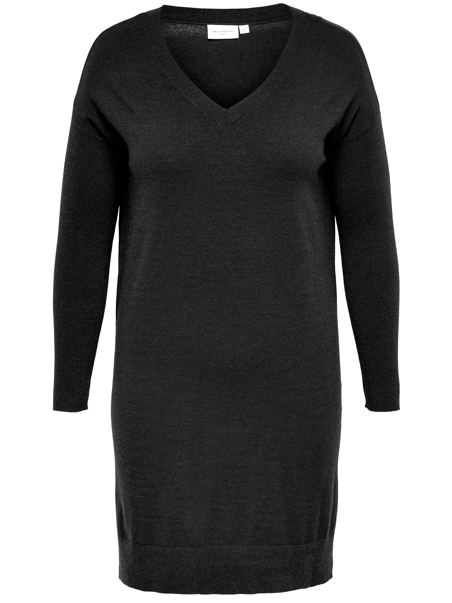 Car IBI - Underbar svart stickad klänning fra Only Carmakoma