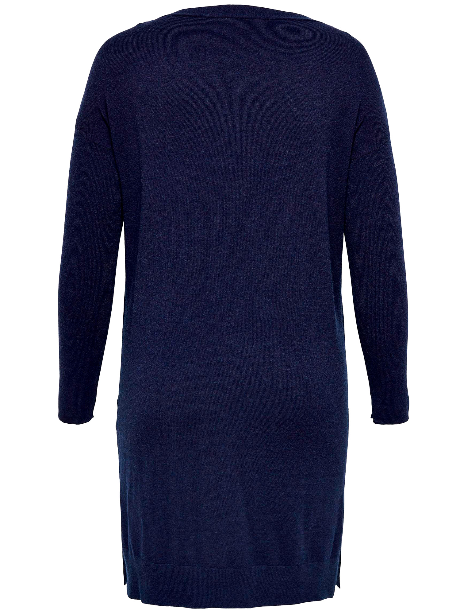 Car IBI - Underbar mörkblå stickad klänning fra Only Carmakoma