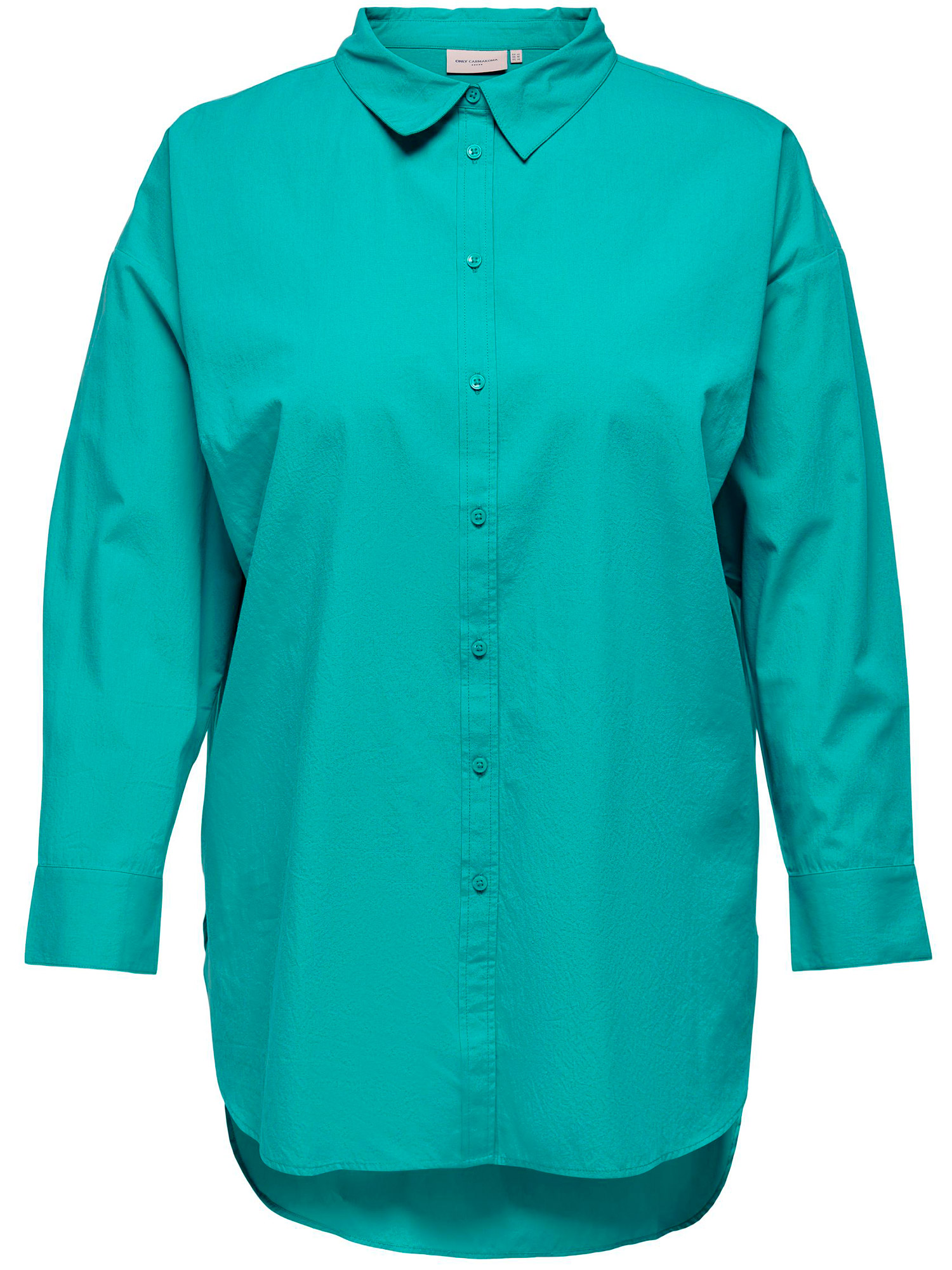 MINSA - Blågrön bomullsskjorta fra Only Carmakoma