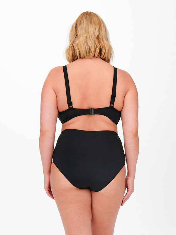 SOPHIA - Svarta bikinitrosor med hög midja fra Only Carmakoma