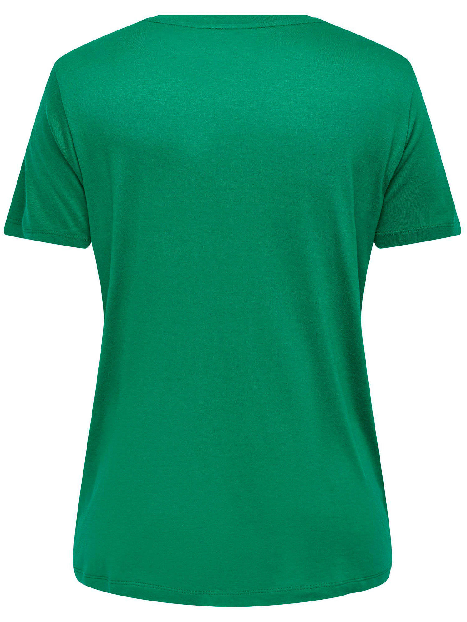 Car MICKEY - Grön t-shirt med sött jultryck fra Only Carmakoma