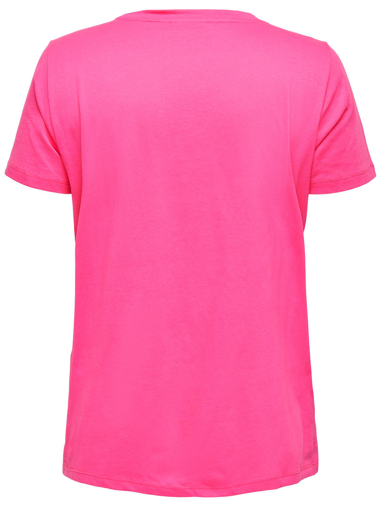 Car GLAMMY - Rosa bomulls t-shirt med svart paljetttryck fra Only Carmakoma