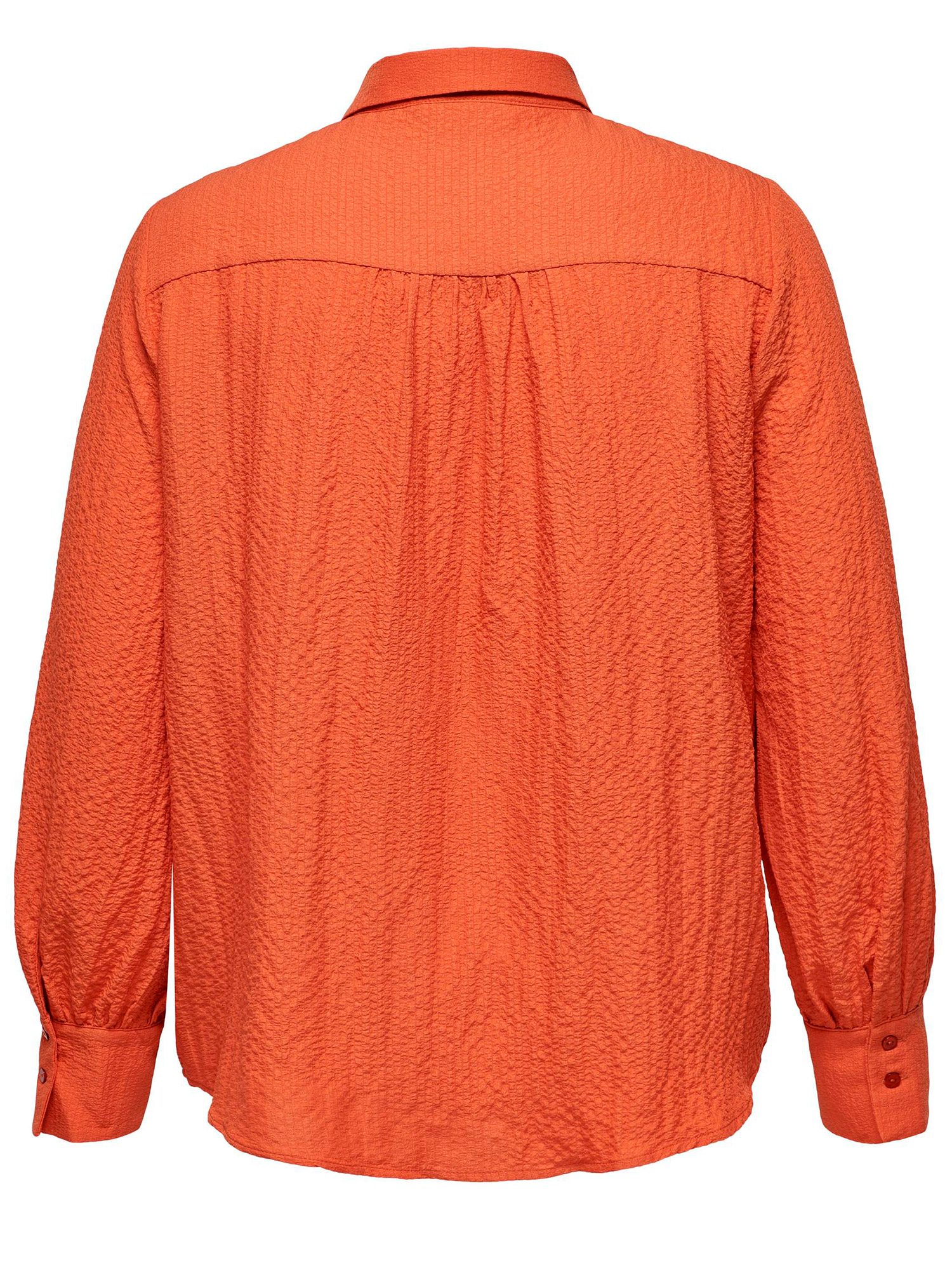 Car ELVIRO - skjorta i strukturerad bränd orange fra Only Carmakoma