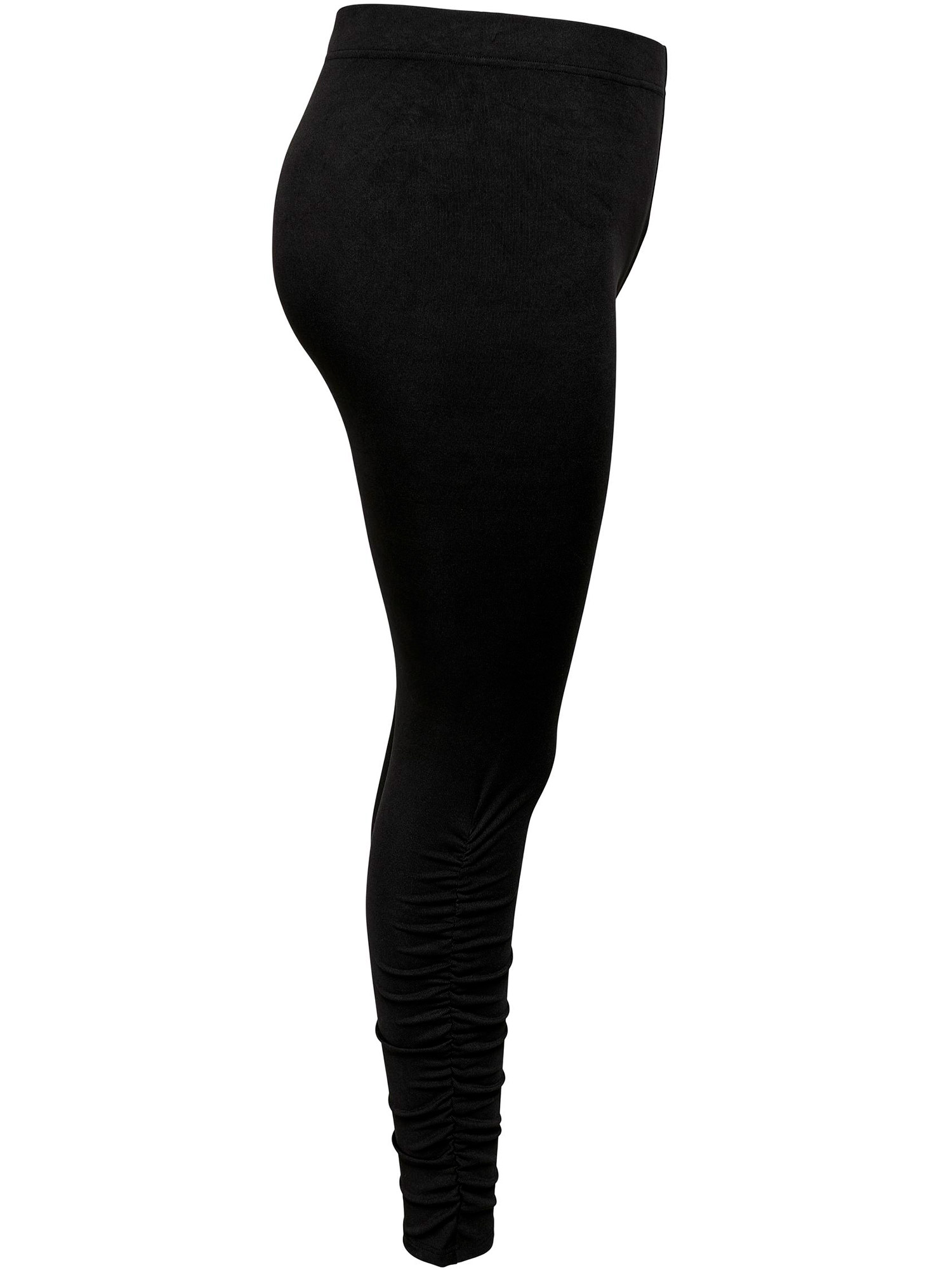 Car LULLE - Svarta leggings med rynkeffekt på underbenen fra Only Carmakoma