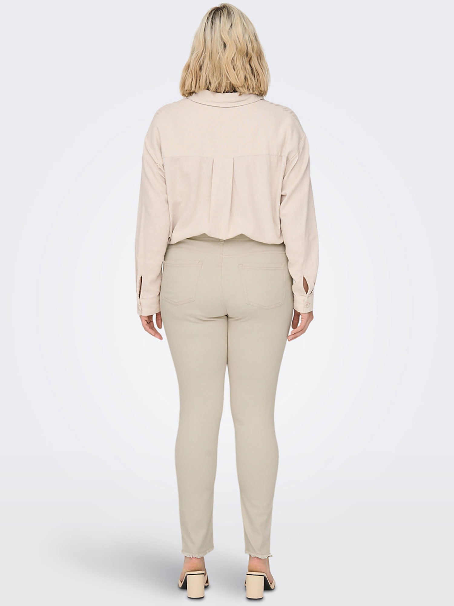 WILLY - Beige jeans med stretch fra Only Carmakoma