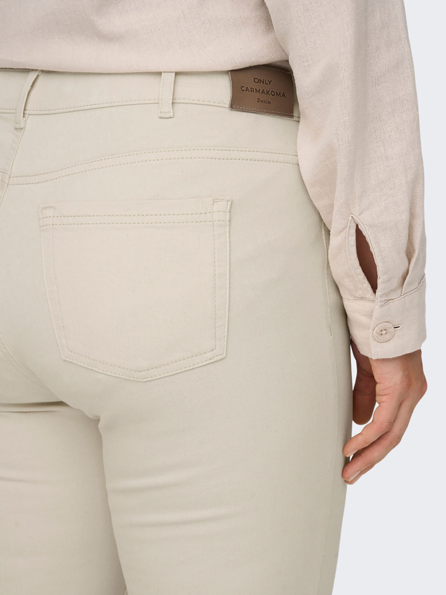 WILLY - Beige jeans med stretch fra Only Carmakoma