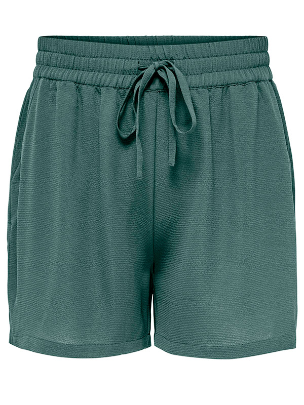 LUXMIE - Gröna shorts med knytband fra Only Carmakoma