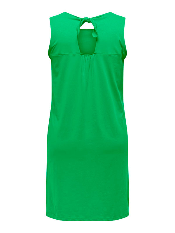 MARTHA - Grön klänning i bomullsjersey fra Only Carmakoma
