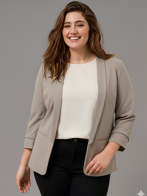 CARELLY - Plus Size Kavaj fra Only Carmakoma