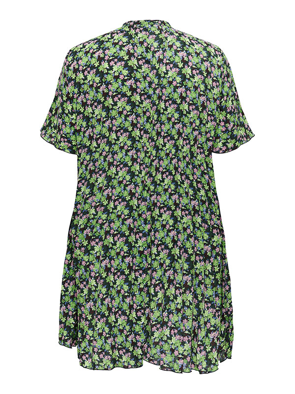 GREENIE - Lätt klänning i blommönster fra Only Carmakoma