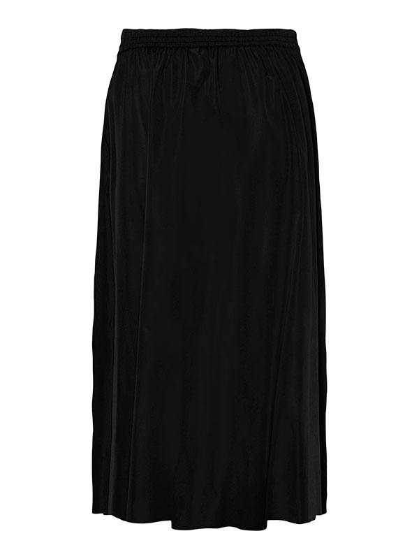 NOVA - Lång svart kjol med slits fra Only Carmakoma