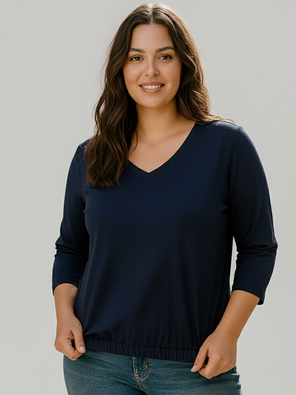 CARCARLINNE - Plus Size Blus fra Only Carmakoma