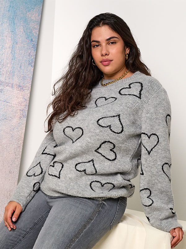 CARHAPPIE - Plus Size Tröja fra Only Carmakoma