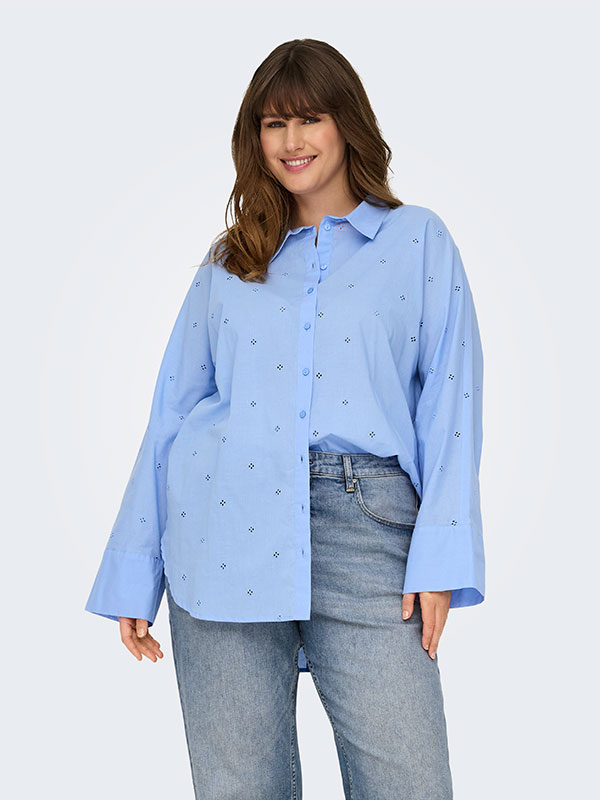 CARNEW - Plus Size Skjorta fra Only Carmakoma