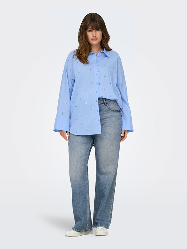 CARNEW - Plus Size Skjorta fra Only Carmakoma