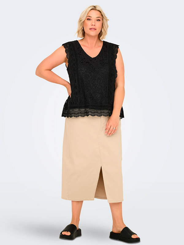 CARKARO - Plus Size Blus fra Only Carmakoma