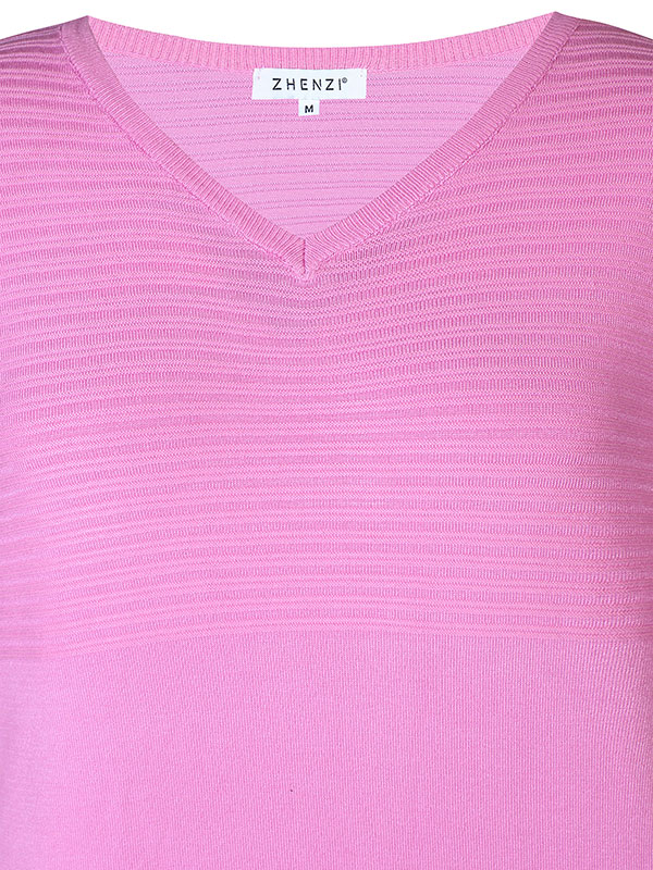 200085-Kogle085-Pulloverl/s-Cyclamenpink fra Zhenzi