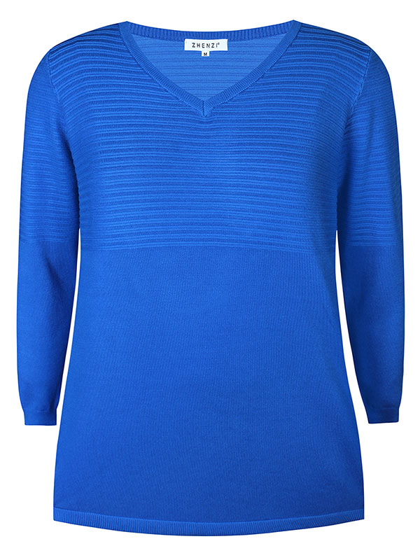 200085-Kogle085-Pulloverl/s-Lapisblue fra Zhenzi