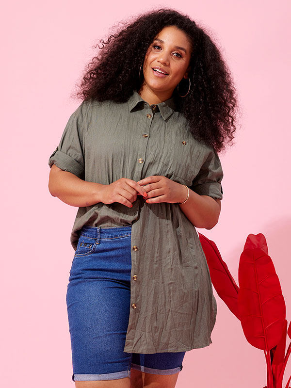 SAVANNA - Plus Size Skjorta fra Zhenzi
