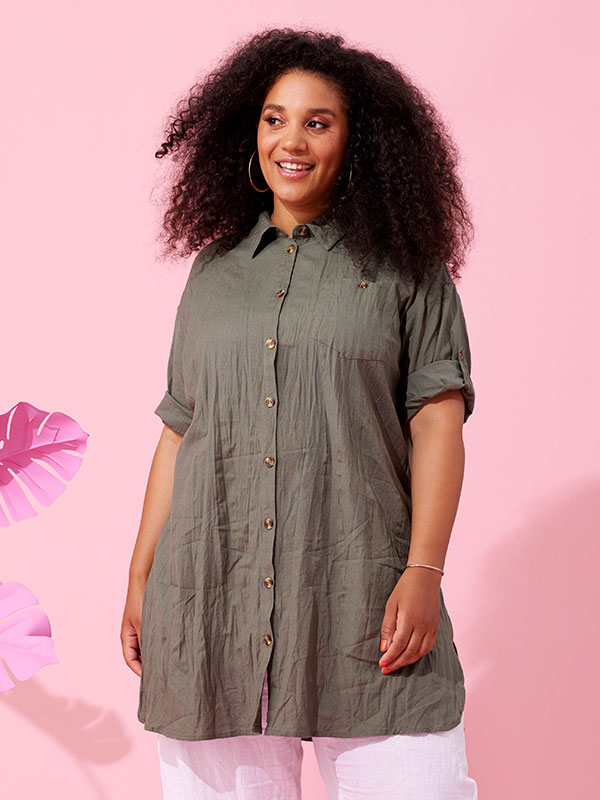SAVANNA - Plus Size Skjorta fra Zhenzi