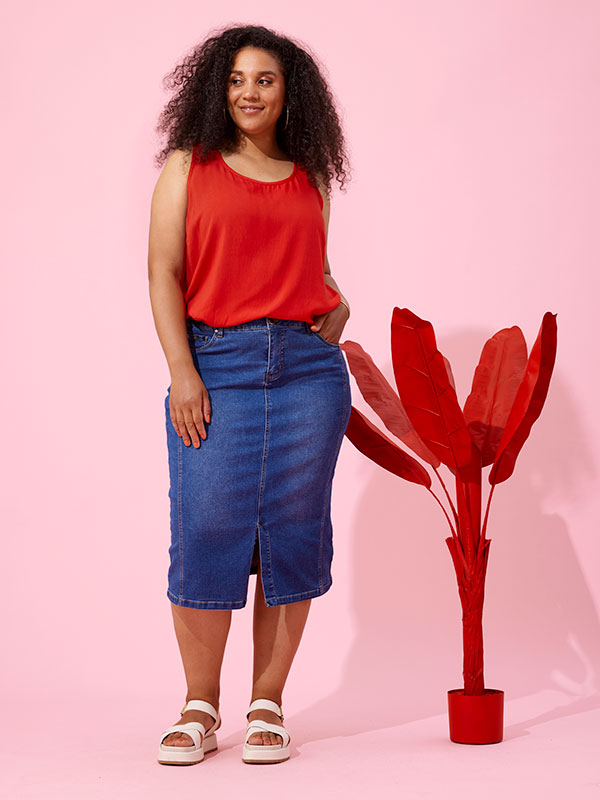 WILLA - Plus Size Kjol fra Zhenzi