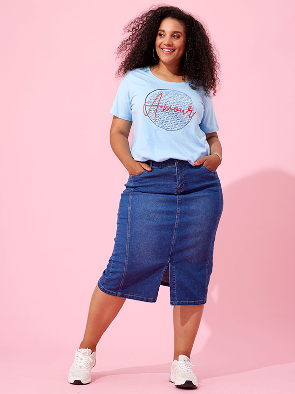 WILLA - Plus Size Kjol fra Zhenzi