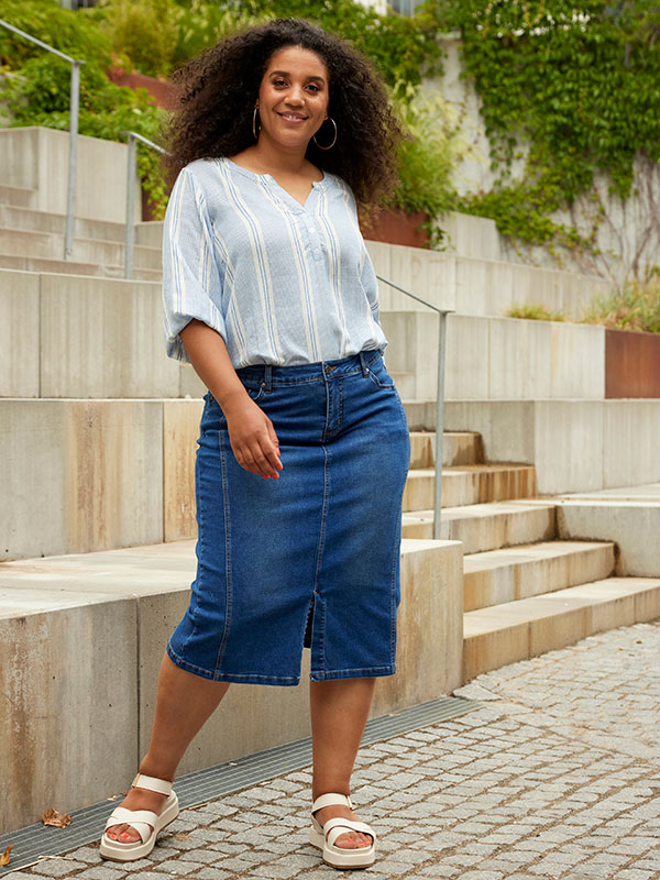 WILLA - Plus Size Kjol fra Zhenzi