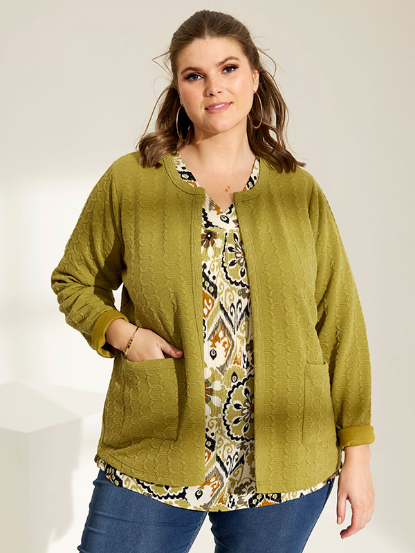 REIMER - Plus Size Kofta fra Zhenzi