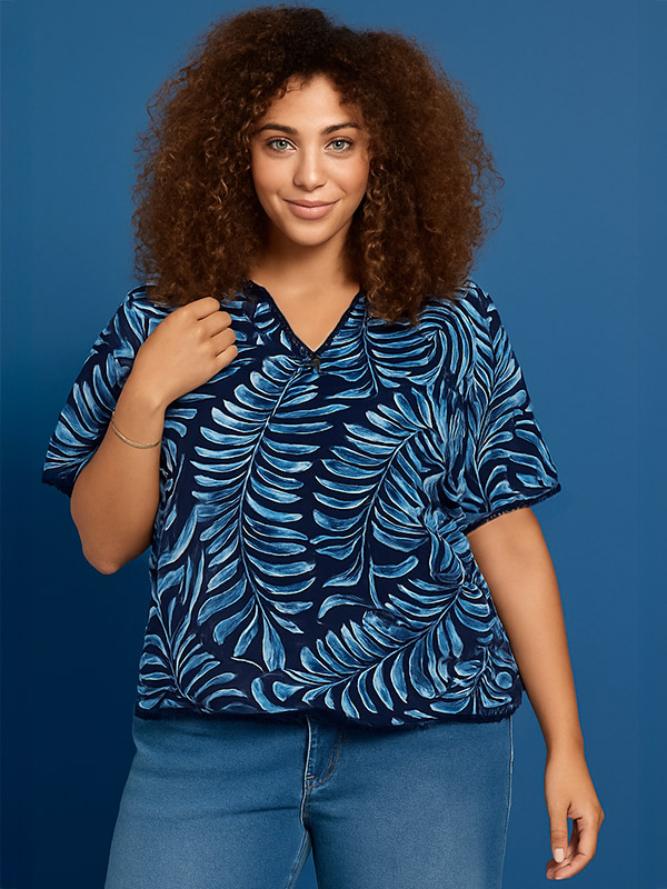 ZH-MACY - Plus Size Blus fra Zhenzi
