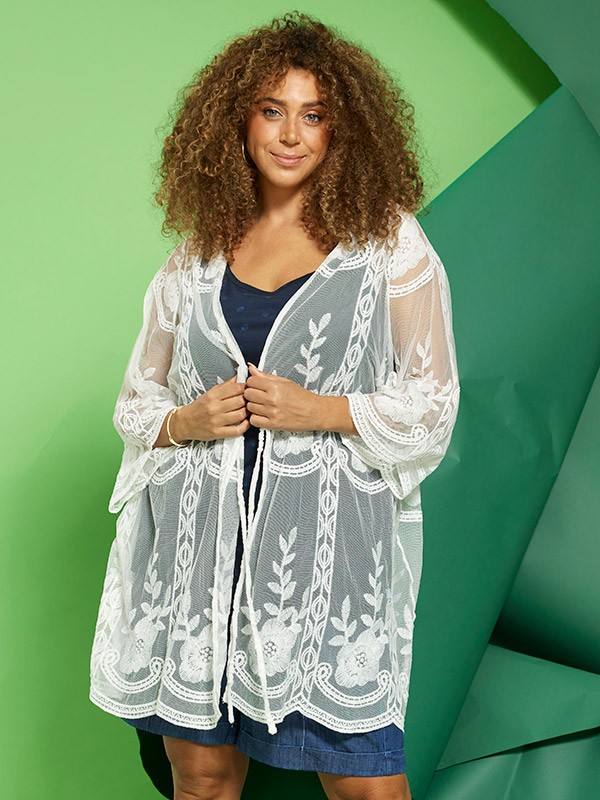 ZH-MYRT - Plus Size Kofta fra Zhenzi