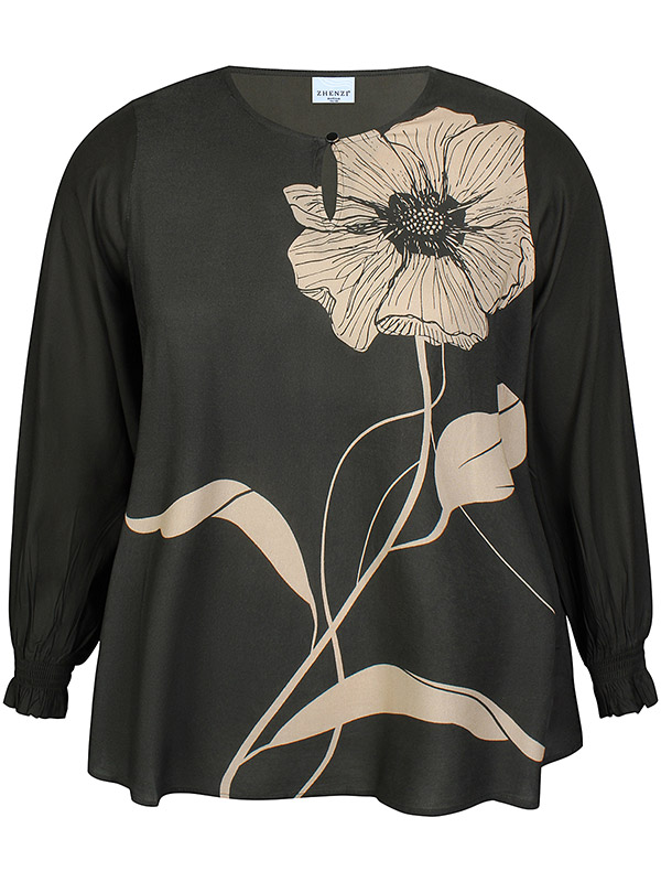 ZH-SIBA - Plus Size Blus fra Zhenzi
