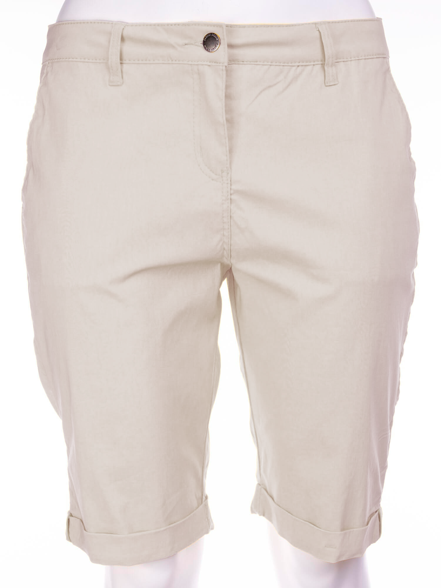 Beige shorts i bengalin fra Zhenzi